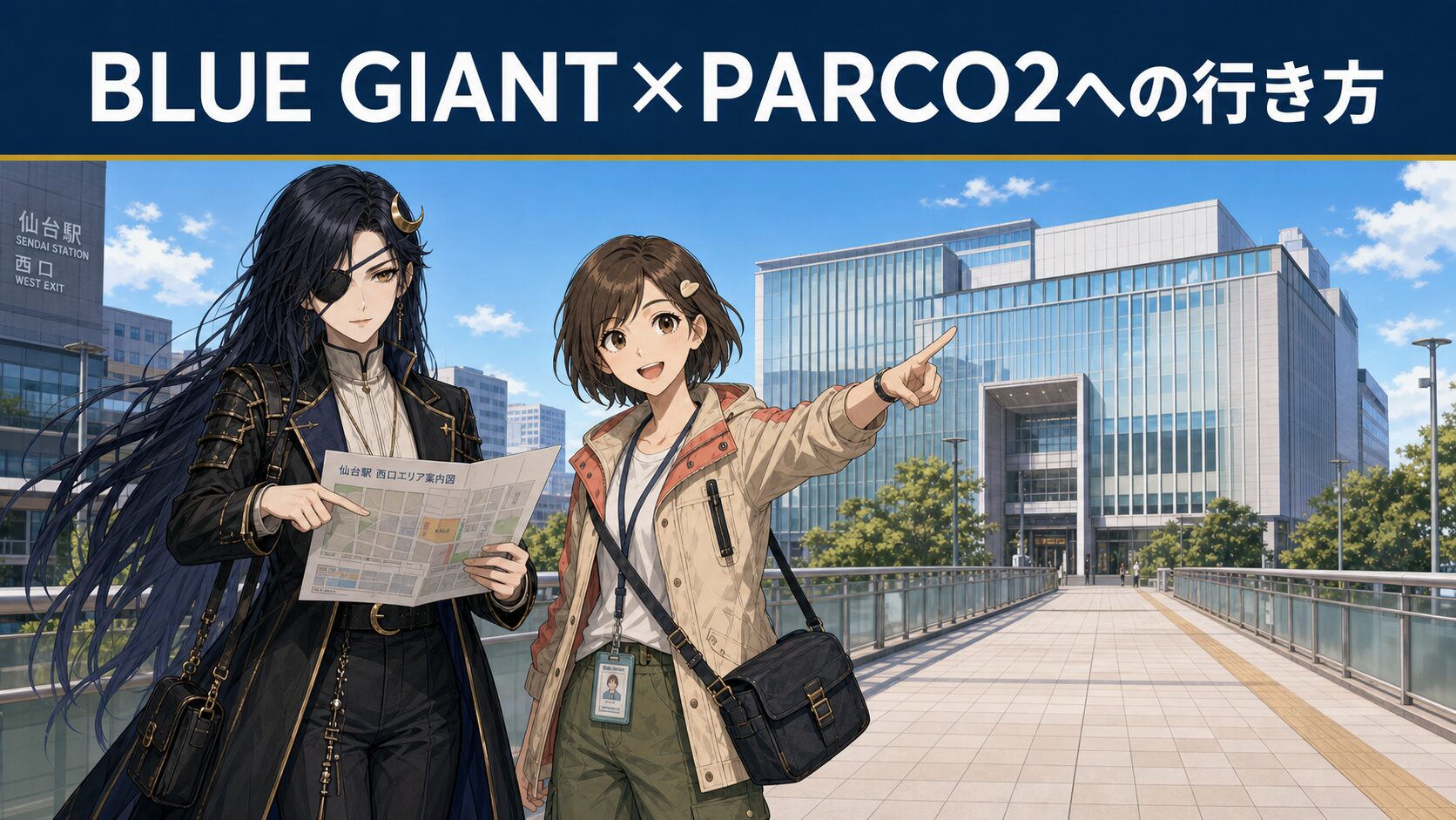 BLUE GIANT×PARCO2への行き方｜仙台駅からの徒歩ルート・出口を解説