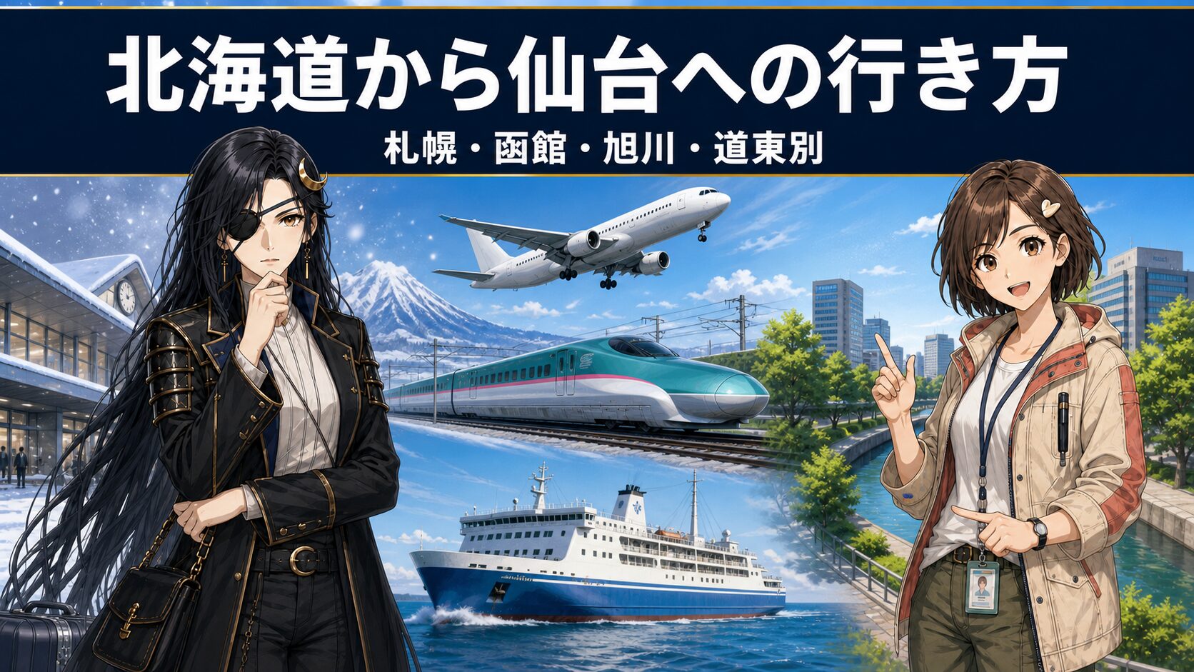 北海道から仙台への行き方｜札幌・函館・旭川・道東別