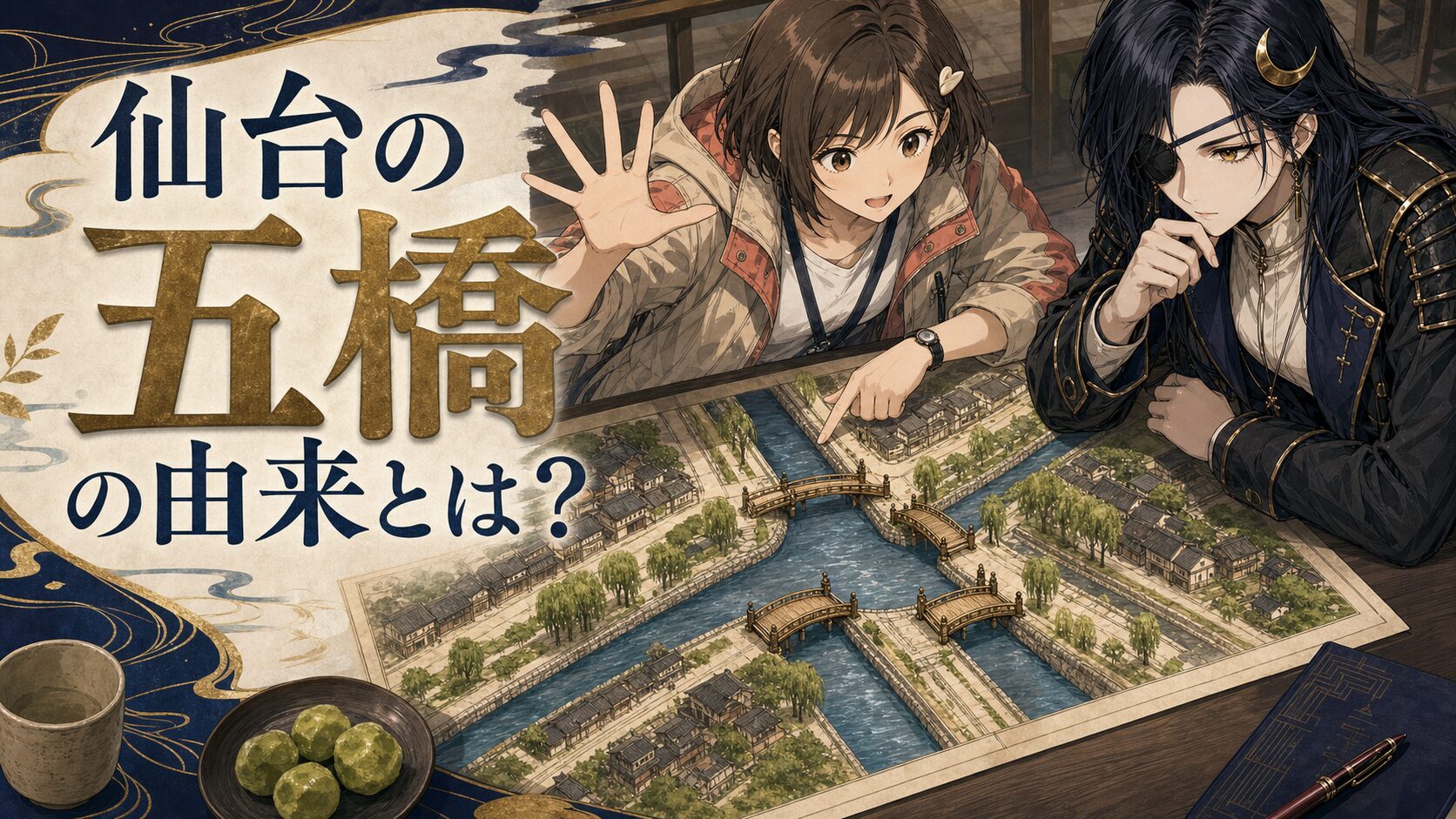 仙台の五橋の由来とは？堀の交差点に架かった5本の橋