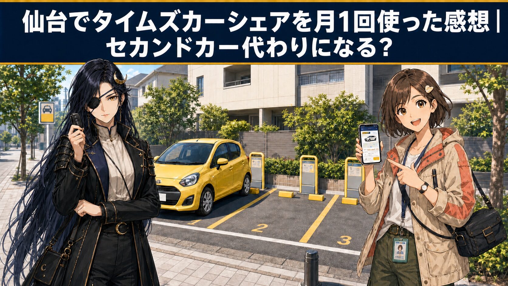 仙台でタイムズカーシェアを月1回使った感想｜セカンドカー代わりになる？