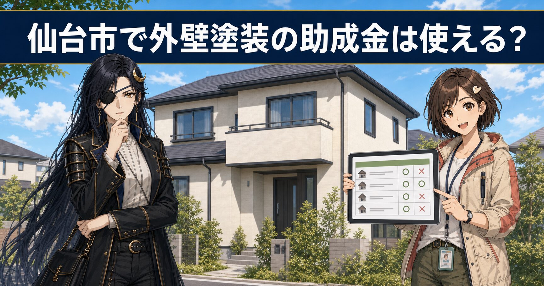 仙台市で外壁塗装の助成金が使えるかを解説する記事のアイキャッチ