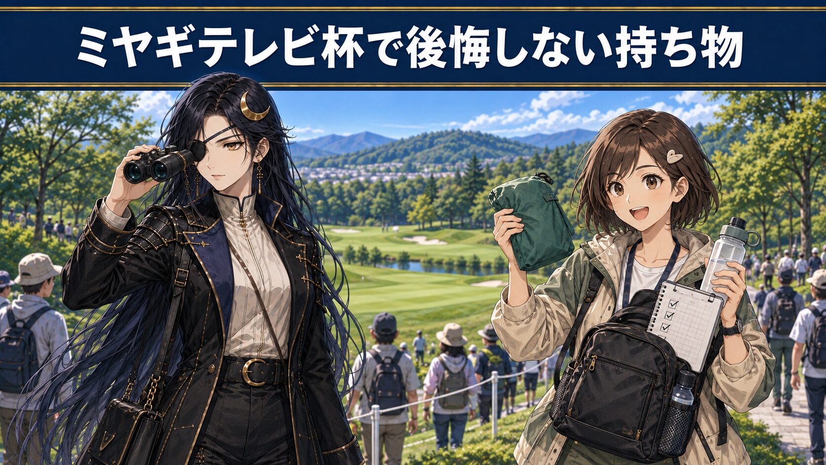 ミヤギテレビ杯ダンロップ女子オープンで後悔しない持ち物を紹介するアイキャッチ
