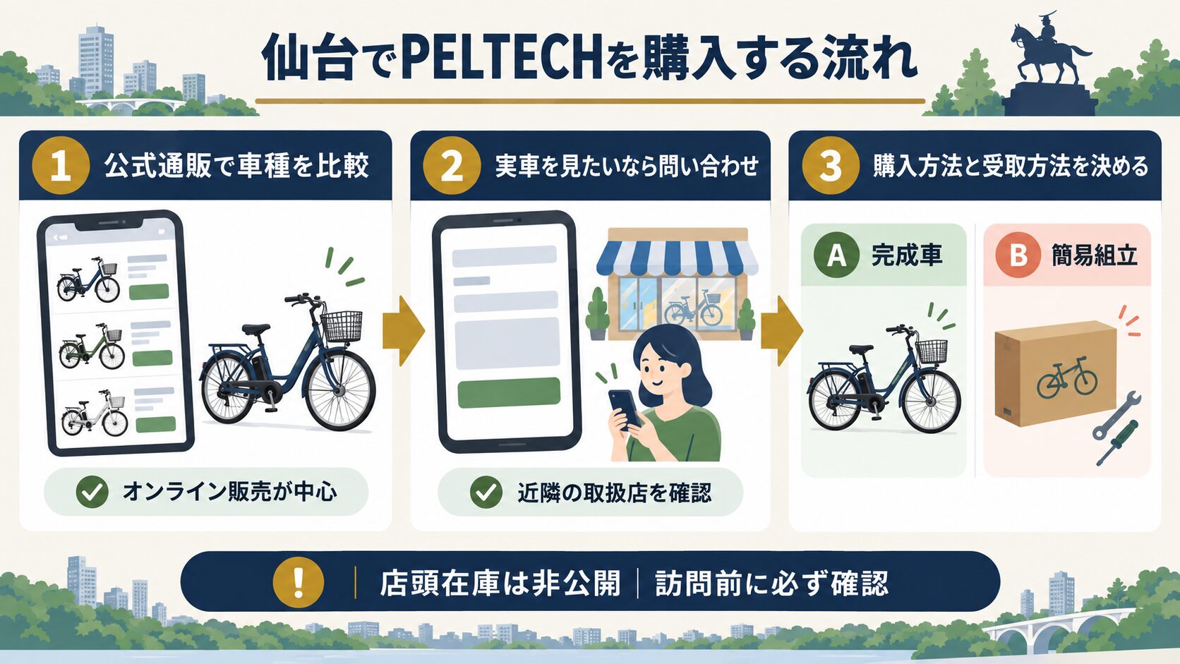 仙台でPELTECHを公式通販・問い合わせ・受取方法の順に購入する流れ